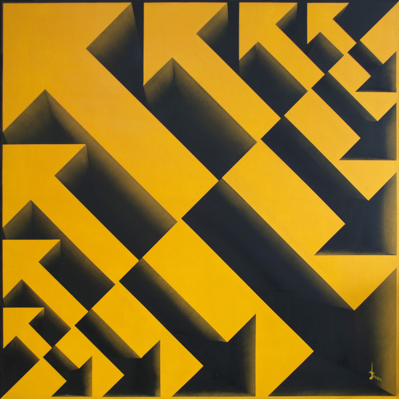 Lakshmi Mohanbabu Painting Primary Interactions Yellow 